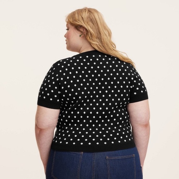 Mini Polka Dot Short Sleeve Crewneck Sweater - kate spade new york Target 3x 2x - Picture 2 of 3